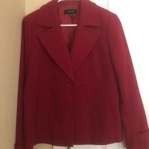 Talbots Red Tweed Jacket Size 12